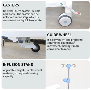 ORP-PT04 Medische Opvouwbare Verstelbare Ambulance Patiëntenoverdracht Noodbed Ziekenhuis Brancard <span class=keywords><strong>Trolley</strong></span> - Product Image 3