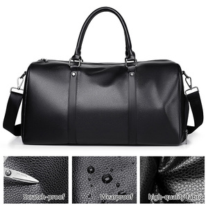 Chất lượng cao PU da ướt Túi cặp kinh doanh thiết kế thể dục Weekender qua đêm không thấm nước Duffle Duffel Túi du lịch - Product Image 4