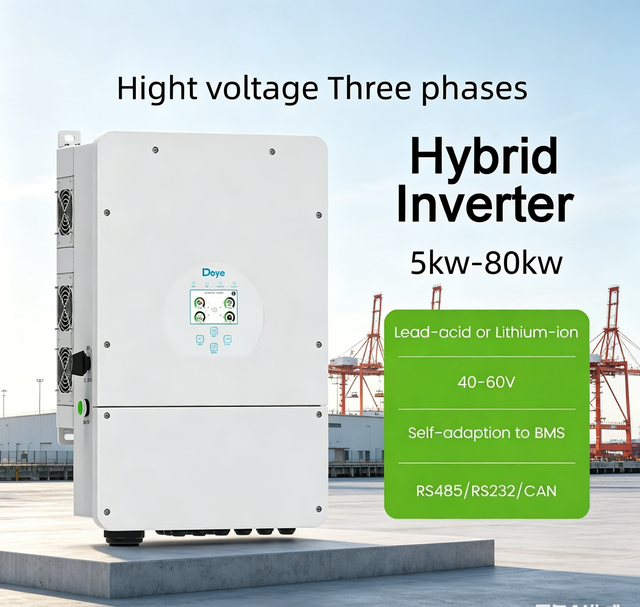 Wholesale Price Deye High Voltage Hybrid Solar Inverter 30KW-80KW Industrial Building Power Supply