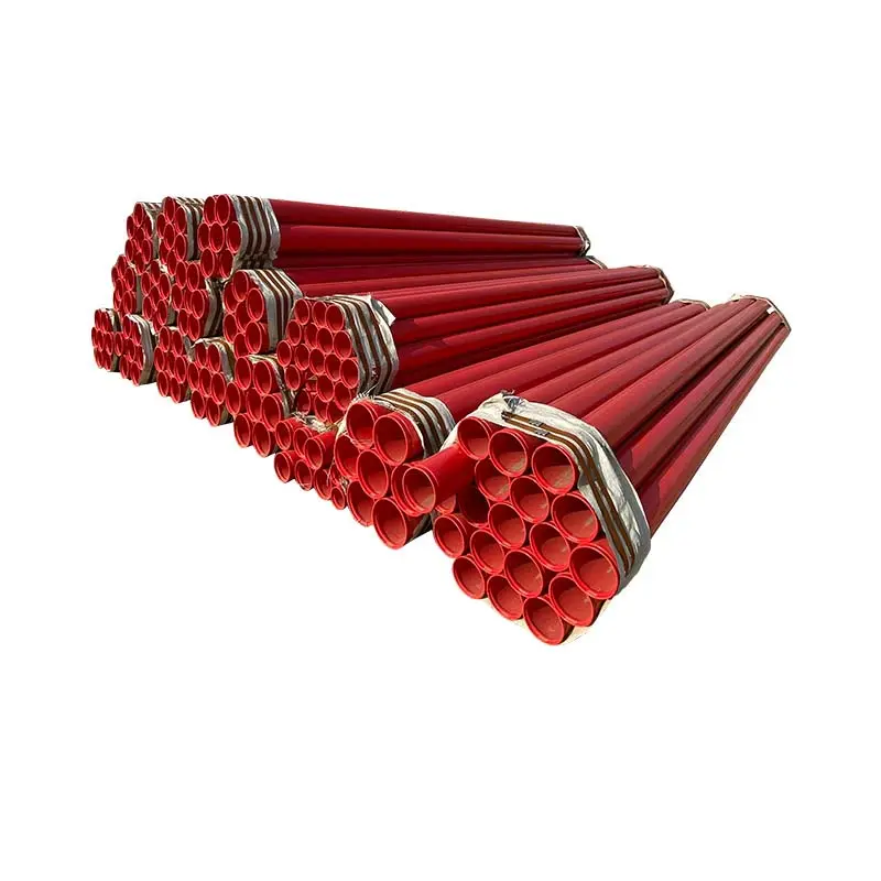 TRANSPORT NAHTLOSES STAHLROHR ROT MALEREI GROOVED SS PIPE API5L ASTMA53 A106 NIEDRIGER PREIS