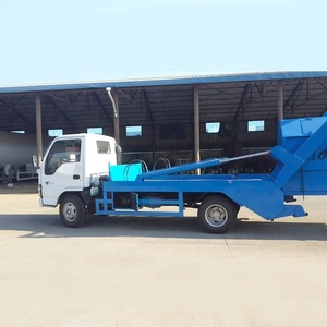 รถบรรทุก ISUZU ELF 4X2 แบบไฮดรอลิกฮุคลิฟท์ สำหรับขนส่งตู้คอนเทนเนอร์ขยะและการทำความสะอาดเมืองอัจฉริยะ  ลดราคาพิเศษ - Product Image 4