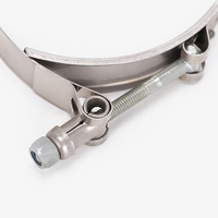 Hochwertige 201/304 Edelstahl Polierte Robuste T-Bolzen Super-Schlauchschellen Verstellbar Metrisch Zoll 19mm Bandbreite Modell