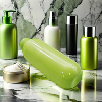 Flacon pulvérisateur en plastique de 80 ml avec pompe à lotion, ensemble assorti pour nettoyant visage, shampoing, huile essentielle