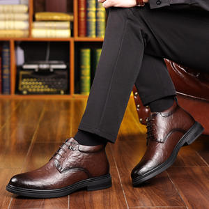 Nuevos Zapatos Casuales de Cuero para Hombre, Estilo Empresarial Simple, Suela Antideslizante Suave, Resistente al Desgaste, Calzado Formal con Parte Superior de Malla Transpirable - Product Image 5