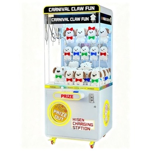 เครื่องเล่นเกมหยอดเหรียญแบบขายส่งสำหรับสวนสนุก เครื่องคีบตุ๊กตาหยอดเหรียญแบบอาร์เคด ตู้คีบตุ๊กตาขนนุ่ม ตู้คีบตุ๊กตาโลหะแบบญี่ปุ่น มีไฟกระพริบ - Product Image 4