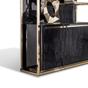 Mueble multifunción de metal y acero inoxidable para el hogar, estantería sencilla de lujo de estilo moderno y <span class=keywords><strong>popular</strong></span> - Product Image 3