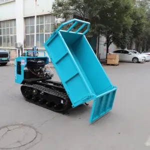 Tự Tải 300Kg 500Kg 1000Kg Diesel Xăng Crawler Tipper Vườn Mini Tàu Sân Bay Dumper