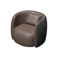 Canapé simple en cuir de luxe léger, salon d'hôtel, salon de beauté, canapé de négociation, canapé de bureau, ensemble table et chaise de réception