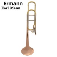 Earl Mann Genuine Original TB-735 Tenor Trombone in Bb with Tuning Slide Gold Lacquer Finish Made of Phosphor Bronze