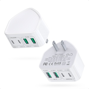 <span class=keywords><strong>Chargeur</strong></span> mural HNT GaN 40W 4 ports <span class=keywords><strong>USB</strong></span> <span class=keywords><strong>C</strong></span>, prise US/EU, multiport, type <span class=keywords><strong>C</strong></span>, charge rapide, <span class=keywords><strong>bloc</strong></span> cube pour <span class=keywords><strong>Apple</strong></span> iPhone - Product Image 1