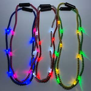 Collar de Cuentas LED Brillantes de Colores Personalizados para Eventos y Fiestas, Estilo <span class=keywords><strong>Mardi</strong></span> <span class=keywords><strong>Gras</strong></span>, OEM - Product Image 1