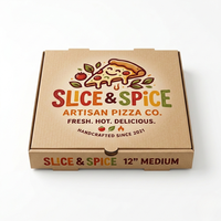 Boîtes à pizza en carton ondulé biodégradable jetables, personnalisées avec logo, imperméables, pour restaurants, vente en gros