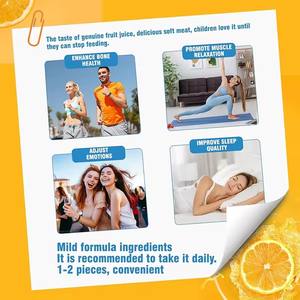 Complément alimentaire en gommes à la <span class=keywords><strong>vitamine</strong></span> D3 K2 pour soutenir la santé des os, l'absorption du calcium, la santé immunitaire avec du calcium, du magnésium, de la <span class=keywords><strong>vitamine</strong></span> C et du zinc - Product Image 5