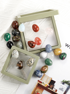 หินอัญมณีหลากสีธรรมชาติขัดแร่หินไข่คริสตัลบรรเทาอาการสมาธิสำหรับตกแต่งหม้อบ้านสำนักงาน - Product Image 3