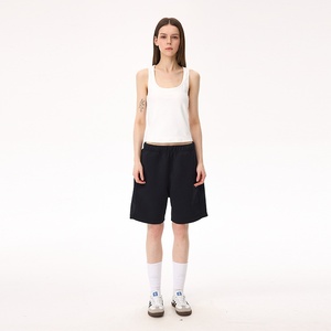 Shorts de survêtement décontractés en gros pour hommes, couleur unie, coton, taille élastique, style streetwear, nouveauté, pour le basketball et le sport - Product Image 5