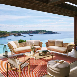 Foshan stile moderno divano esterno Rattan Set di mobili casa giardino soggiorno Hotel cortile divano di lusso - Product Image 1