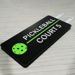 Panneau de signalisation EZD personnalisé pour numéro de maison Plaque de porte de salle de sport suspendue latérale Pickleball Stadium Pickleball <span class=keywords><strong>Court</strong></span> Logo Sign - Product Image 5