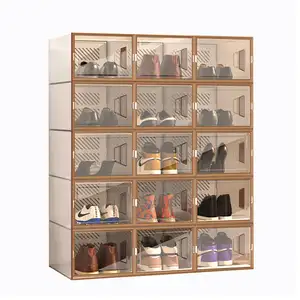 Yeni tasarım ayakkabı saklama kutusu yüksek kaliteli spor ayakkabı organizatör