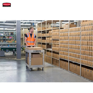 Rubbermaid fg452088beig brute Heavy-Duty tiện ích giỏ hàng với lipped Kệ vận chuyển vật liệu - Product Image 5