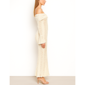 Tùy chỉnh bán buôn thoáng khí tắt vai dài tay Áo sexy phụ nữ thanh lịch phụ nữ <span class=keywords><strong>Maxi</strong></span> <span class=keywords><strong>Dress</strong></span> - Product Image 2