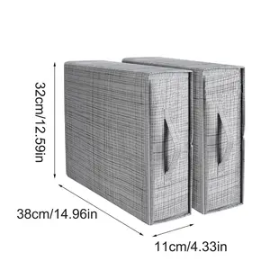 Bed Sheet Organizers Storage Foldable Linen Closet Organizer Bedding Folder Storage Box Container With Window And Label