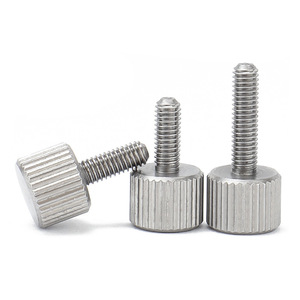 304 Stainless Steel Knurled Screws Metric Hand Twisting Flat Head Round Chassis Screw M2 M6 Customizable - Product Image 1