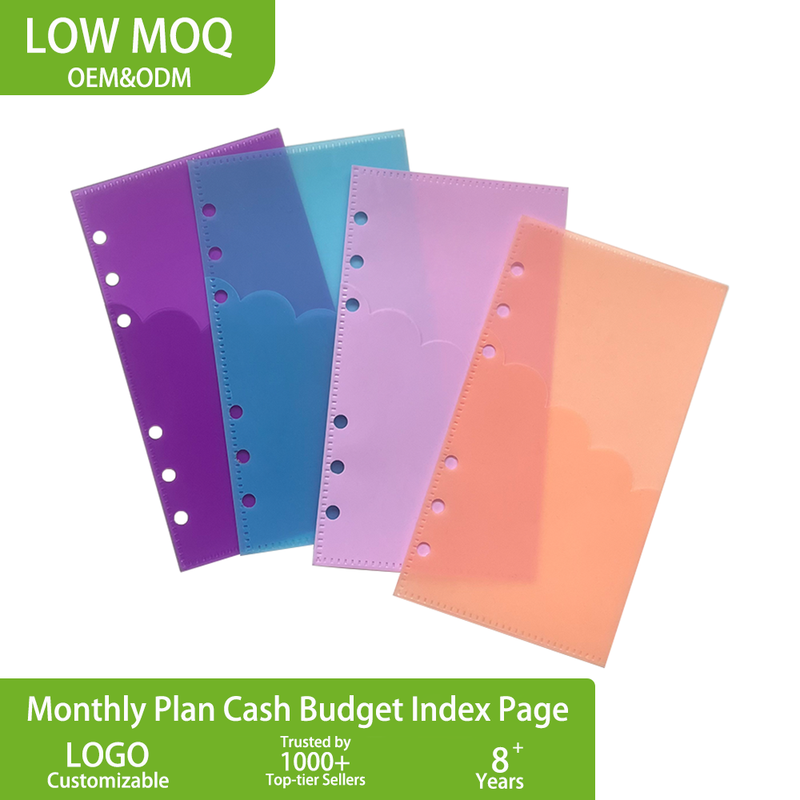 Frosted PP Cash Envelope Divider with