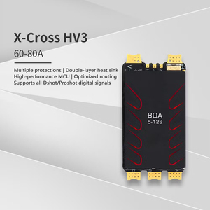 Controlador electrónico de velocidad sin escobillas X‑CROSS HV3 ESC 60A 80A de alto rendimiento, accesorios para aviones RC, coches, drones y hobby - Product Image 4