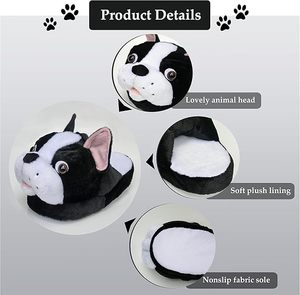Pantoufles <span class=keywords><strong>d</strong></span>'hiver personnalisées en peluche animale duveteuse pour adultes, style dessin animé, pour la maison, vente en gros en vrac, directement de l'usine chinoise - Product Image 5