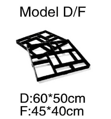 Molde de plástico PP para pavimento de jardín DIY, baldosas para suelo, electrodomésticos negros de 50x40x4cm - Product Image 5