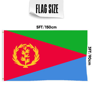 3x5Ft de alta calidad Triple/doble capa más tela opaca 100D tela de poliéster Bandera de País Eritrea país - Product Image 2