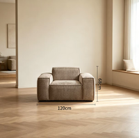 Modulares Komprimiertes Sofa Minimalistisches Block-Sektionalsofa Modernes 3-Sitzer Stoffsofa für Wohnzimmer Wohnmöbel