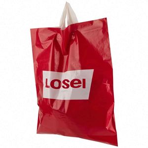 Sacs en plastique personnalisés à la mode, sacs de shopping recyclables en PE avec poignée - Product Image 3