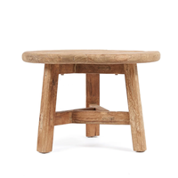 Classique De Luxe Antique Rond Rustique Massif Orme Bois Moderne Ferme Salon Centre Table Basse