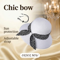 Chapeau de soleil souple pour femme, imprimé léopard, pliable et compressible, avec sangle de menton réglable, idéal pour la plage et la protection UV