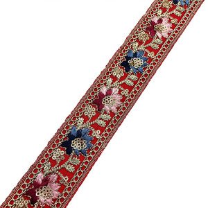 Encaje de lentejuelas de estilo étnico de 3,5 cm al por mayor, encaje bordado de malla Eugenia para mujer, encaje decorativo en puños y cuello - Product Image 2