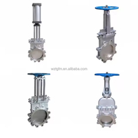Vanne à guillotine TOT PN10 DN300 12 pouces, corps en CF8, acier inoxydable, vanne à guillotine à sens unique, vanne à guillotine de type couteau