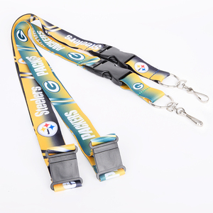 Custom Logo Silk Screen Printed Flat Polyester Lanyard with Metal <b>Hook</b> for Id Card Badge - Product Image 2