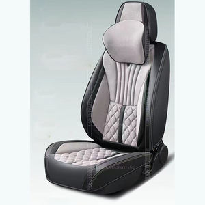 Xiangta เบาะรถยนต์หนังกะโหลกศีรษะสีส้ม5D ผ้าคลุมให้นมบุตรซักได้ตาข่ายใช้ได้กับไฮแลนเตอร์โปโลมาสด้าซีวิคกอล์ฟเฟียสต้า - Product Image 5