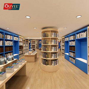 Librería personalizada Escaparate de muebles escolares Exhibición de tienda de libros Biblioteca blanca Estantería de libros Biblioteca Estantería de libros - Product Image 3