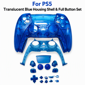 Ersatzgehäuse für <span class=keywords><strong>PS5</strong></span>-Controller Transparente Frontplatte mit Komplettem Tastenset Kristallkappen Reparatur-Kit - Product Image 5