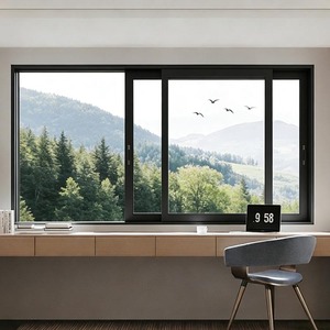 Fenêtre coulissante horizontale en aluminium à rupture de pont thermique, <span class=keywords><strong>double</strong></span> <span class=keywords><strong>vitrage</strong></span> insonorisé, design moderne NFRC, sur mesure - Product Image 5