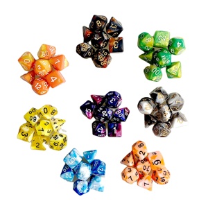 DND Rpg Dungeons and <span class=keywords><strong>Dragons</strong></span> - Jeu de dés polyédriques personnalisés en acrylique à 20 faces, double couleur, en plastique - Product Image 1