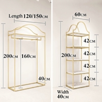 Présentoir de Vêtements en Métal Doré sur Mesure pour Magasin, Étagère de Présentation de Vêtements en 3D, Table Empilable pour Commerce de Détail