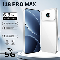 Smartphone Android 15 5G Octa Core 12 Go + 512 Go 6,9 pouces 108 MP 18 Pro Max