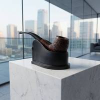 Support de pipe de luxe en similicuir suédé, options de matériaux doubles, doublure floquée, support anti-rayures pour pipes en bois de bruyère haut de gamme