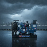 Groupe électrogène diesel Yuchai 350 kW refroidi par eau, démarrage électrique 24 V, type silencieux, châssis ouvert, ATS à distance, 1800 tr/min
