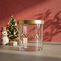 Vases à bougies en verre à paroi épaisse vides en gros, conteneurs à bougies personnalisables avec logo, pots à bougies pour cire de soja
