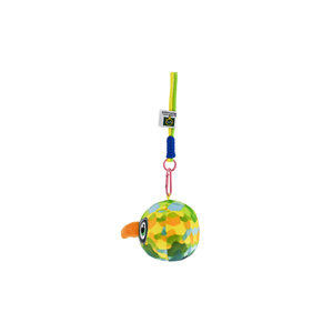 Porte-clés en peluche <span class=keywords><strong>perroquet</strong></span> avec yeux brodés en 3D, tissu aux couleurs vives, cordon robuste, breloque pour sac, OEM ODM - Product Image 3