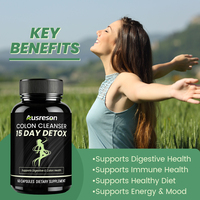 Capsules Détox Nettoyantes pour le Côlon à Marque Blanche – Cure de 15 Jours – Compléments Digestifs Naturels – Super Nettoyant Naturel pour le Côlon – Capsules Détox 15 Jours